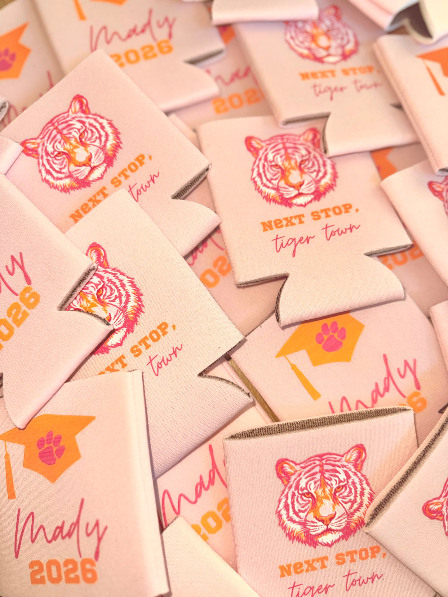 Solid color- decorated koozies